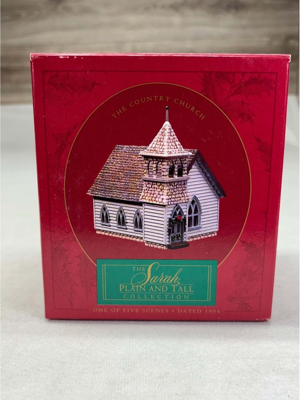 The Country Church Miniature Ornament - Sarah Plain and Tall Collection 1994